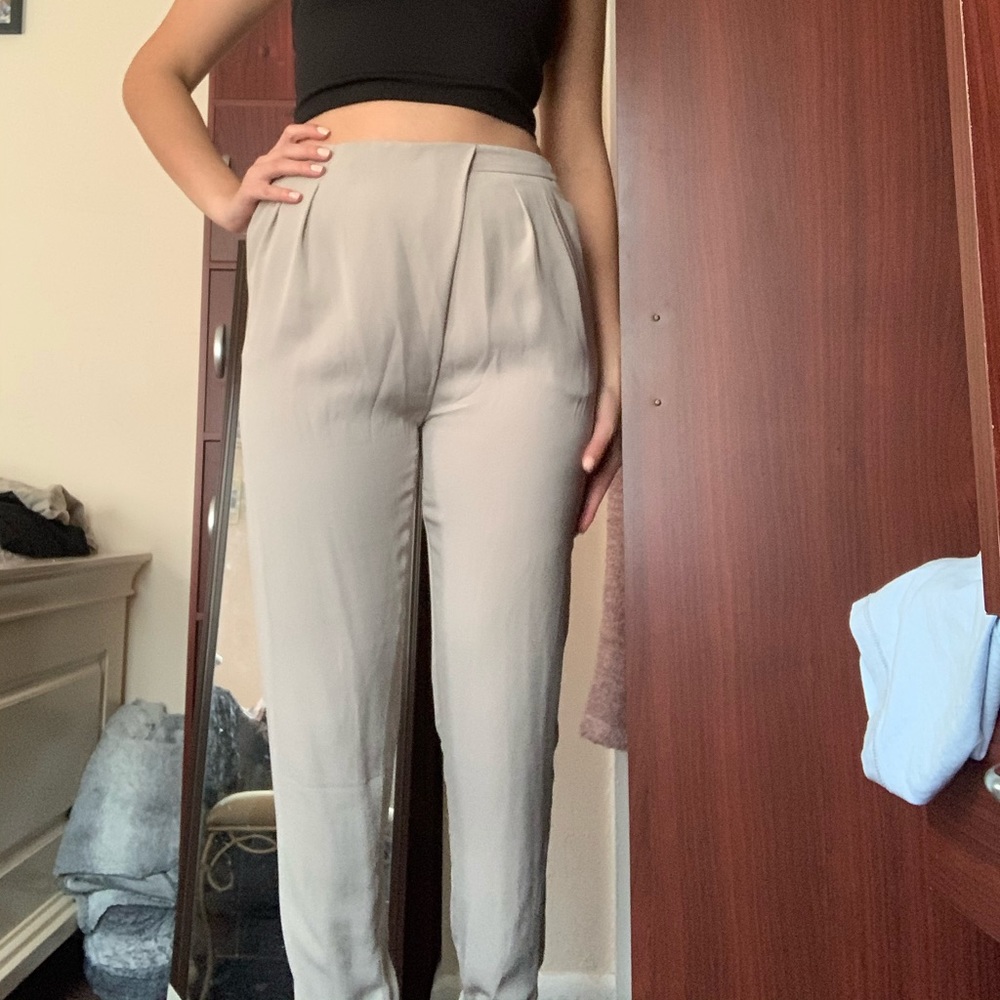 Missguided taupe gray pants